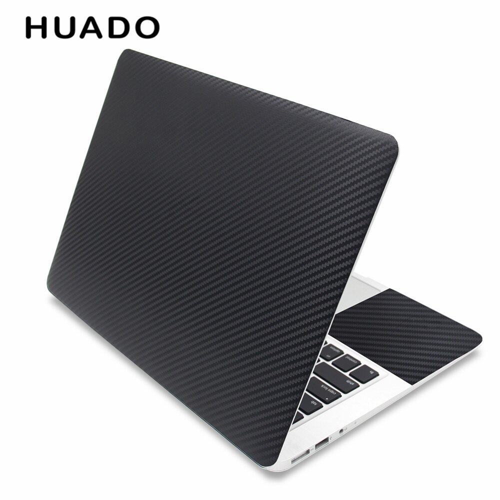 Black 3D carbon fibre laptop skin sticker 15.6 vinyl stickers for notebook 17"15"14"13" decals for mac air 13.3/mi pro/asus/hp: 17 inch