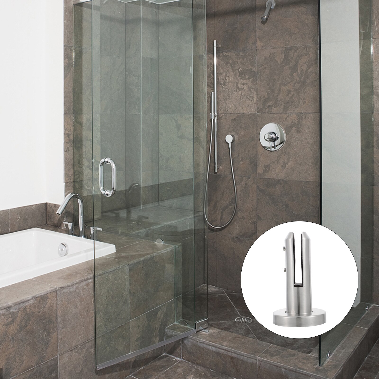 Stainless Steel Balustrade Post Practical Glass Panel Post Sturdy Fencing Clamp