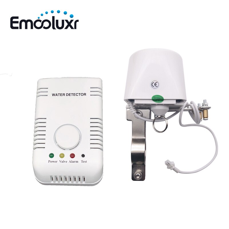 Water Leakage Alarm Sensor Home Intelligent Water Leak Safety System with Long Sensitive Sensor Probe and Manipulator Valve