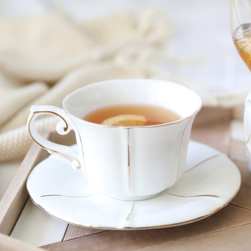 Classic Porcelain Cup and Saucer Ceramics Simple Tea Sets Modern Kitchen Coffee Cups Tazas Para Cafe Kitchenware YC50: style4