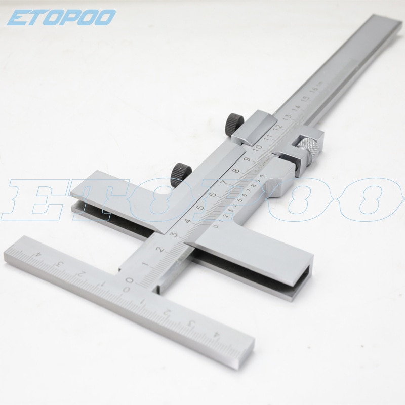 Calibrador Vernier de marcado tipo T de 0-160mm con ajuste fino/calibrador Vernier de marcado T con ajuste fino/calibrador de marcado tipo T