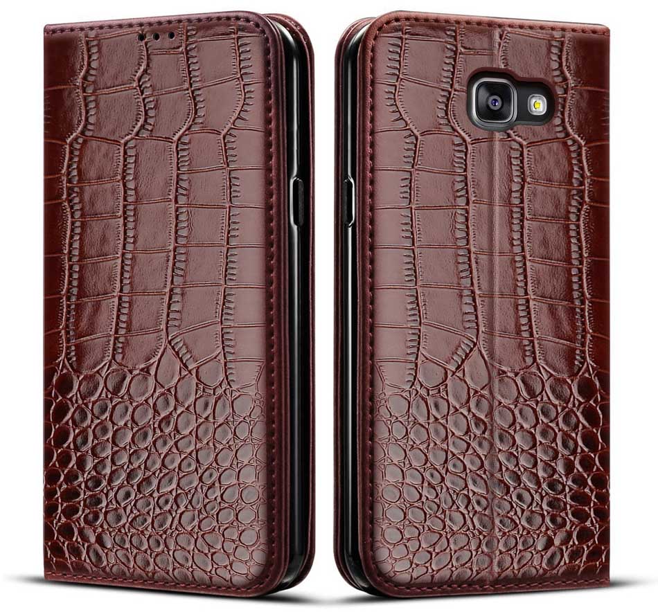 case For Samsung A5 Case flip leather Phone Case for Samsung Galaxy A5 A510 A510F Cover Coque Funda: Style 1 Brown