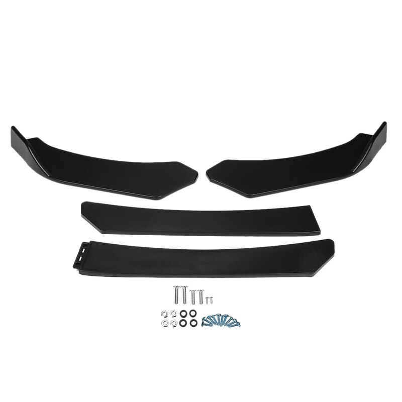 Glanzend Zwart Voorbumper Lip Onder Panel Universele Bumper Schop Lip Spoiler Protector Guard Body Kit Trim