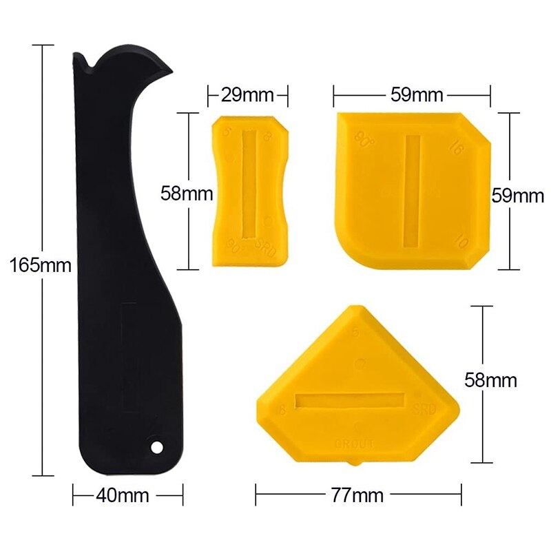 9 Pcs Siliconenkit Schraper Smoothing Tool Caulking Tool Kit Grout Afwerking Gereedschap Voor Badkamer Keuken Kamer