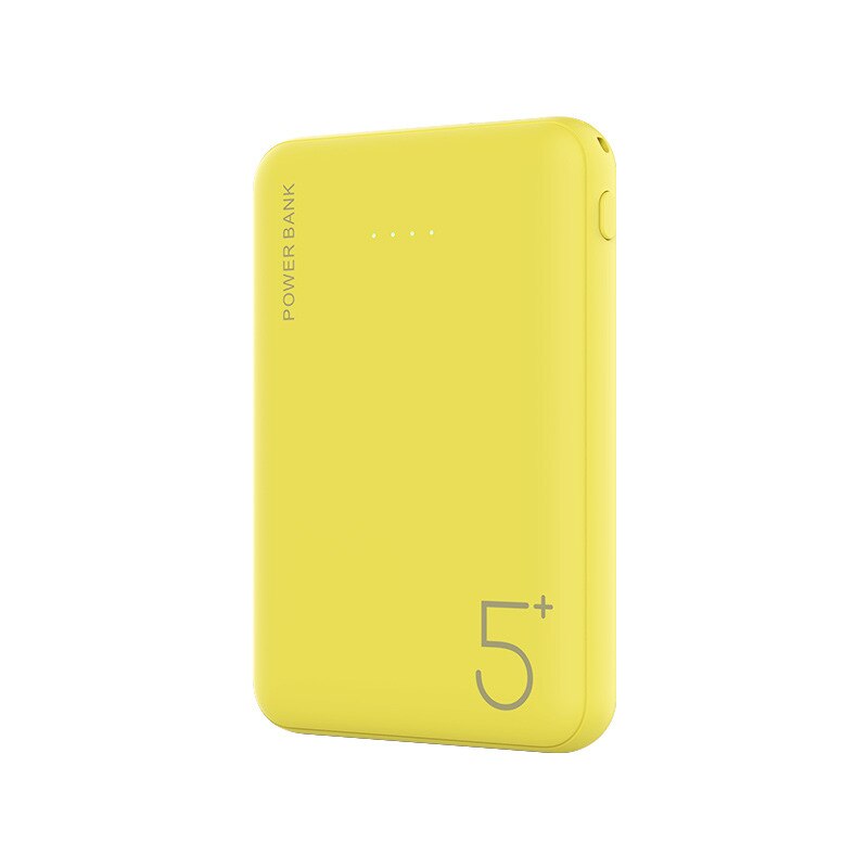Caricabatterie portatile 5000mAh mini caricabatterie esterno 2.1A caricabatterie rapido per telefono Poverbank per telefono cellulare intelligente: giallo