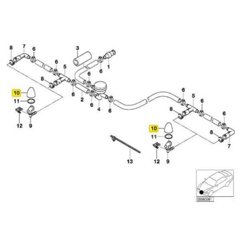 -Driver Side Links Koplampsproeiers Cover Unpainted 61678252745 Voor BM-W E53 X5 X5 4.4I X5 4.6Is 2000 -2004