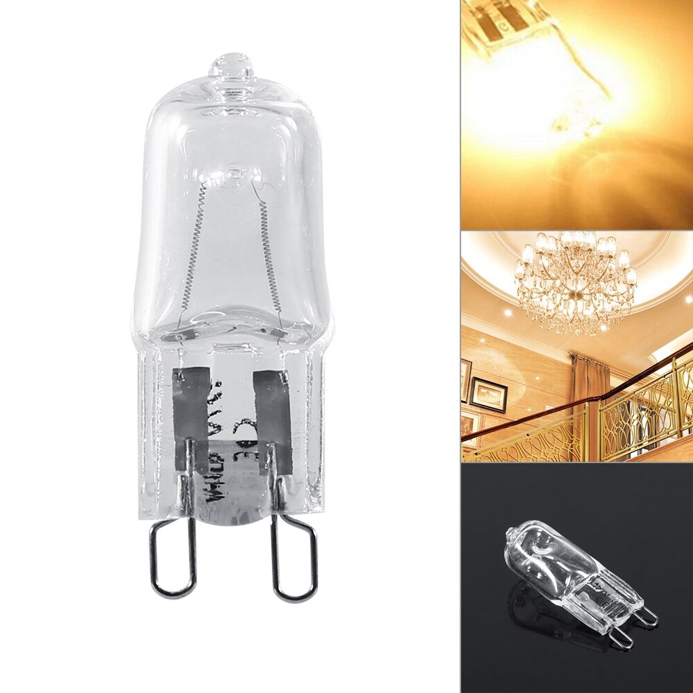 10Pcs 120V 40W G9 Base Halogen Light Bulb Lighting Replacement Home Warm White Bright 2900K