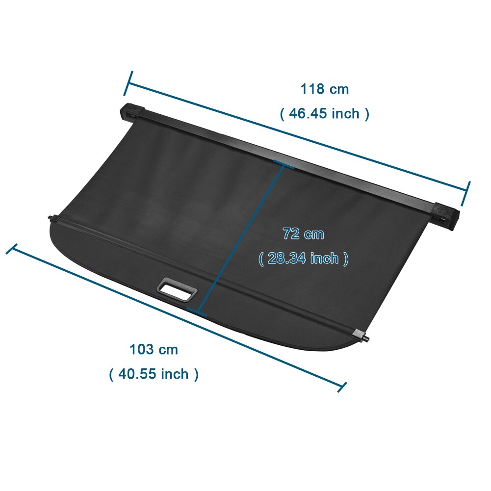 Car Interior Cargo Cover Trunk Cover Luggage Carrier Curtain with Pull Buckle Fit For Toyota Corolla Cross