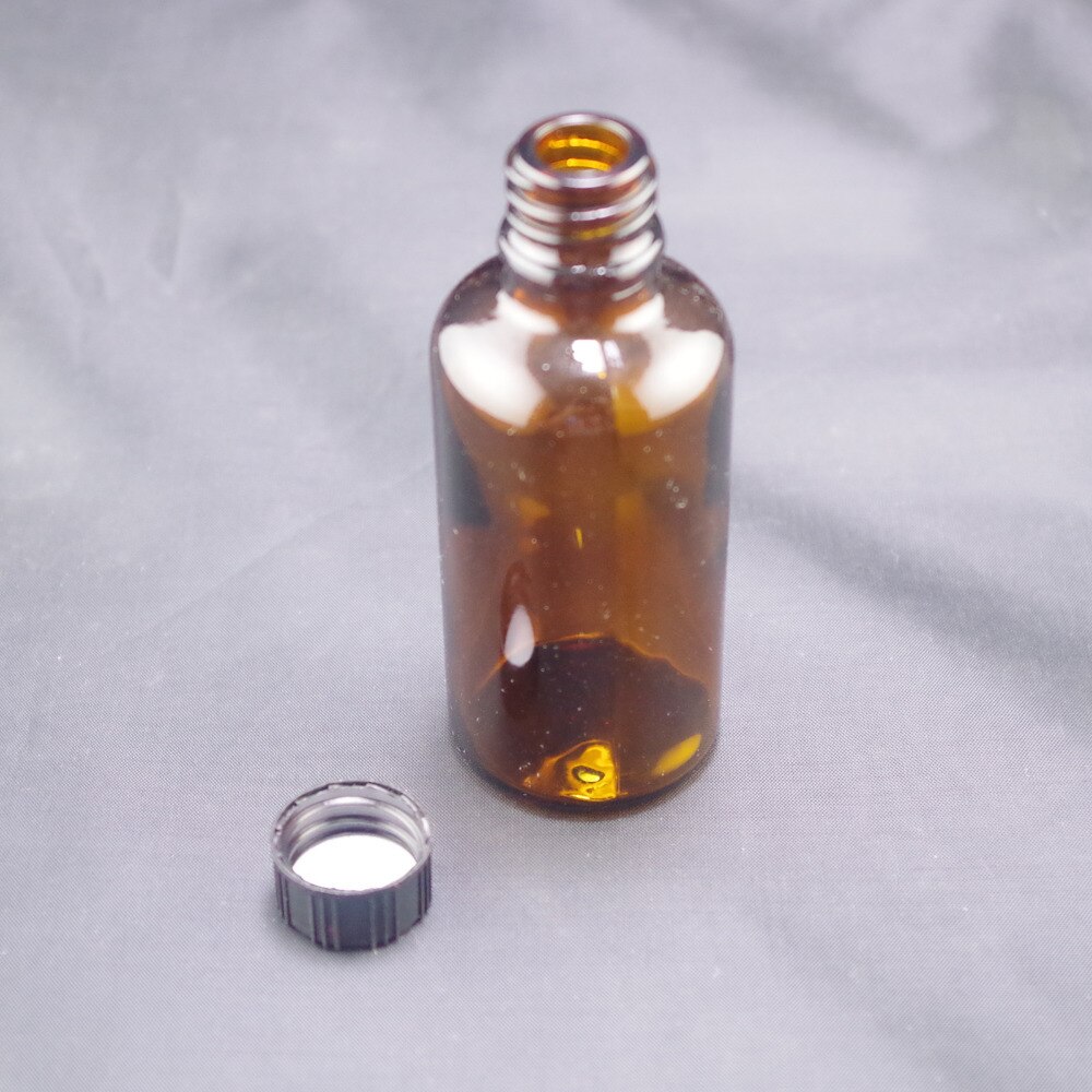 2pcs 50ml Sample Bottle Brown Glass Screw Top