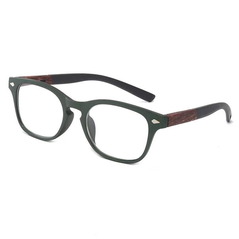 Ienjoy Houtnerf Leesbril Voor Vrouwen Mannen Mode Verziend Brillen Anti Vermoeidheid Reader 1.0 1.5 2.0 2.5 3.0: +200 / green