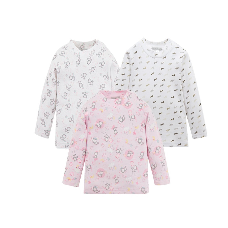 Honeyzone Jongens Nachtkleding 12-36M Katoen Afdrukken Baby Jongen Meisje Tops Geboren Ronde Lange Mouwen Ondergoed Kleding pyjama Bebe