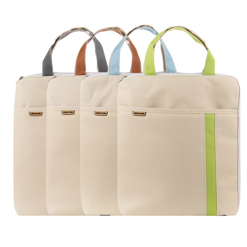 A4 Briefcase File Folder Simple Document Bag Durable IPAD Handbag Zipper Office Student Study Bag Portfolio Escolar