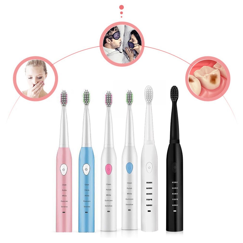 Electric Toothbrush Adult Rechargeable Toothbrush Sonic Automatic Soft Toothbrush Waterproof Usb Charging Kemei Acoustic Wave 3C
