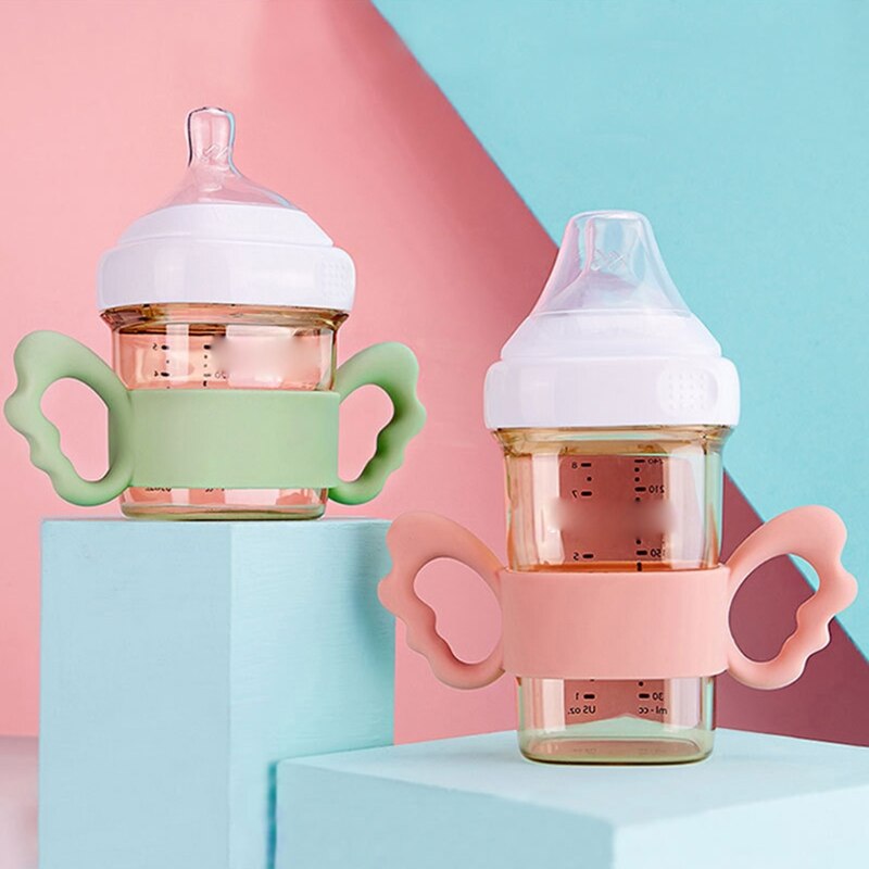 Compatibel Baby Fles Handvatten Voor Hegen Babyvoeding Flessen 4 Kleuren A5YC