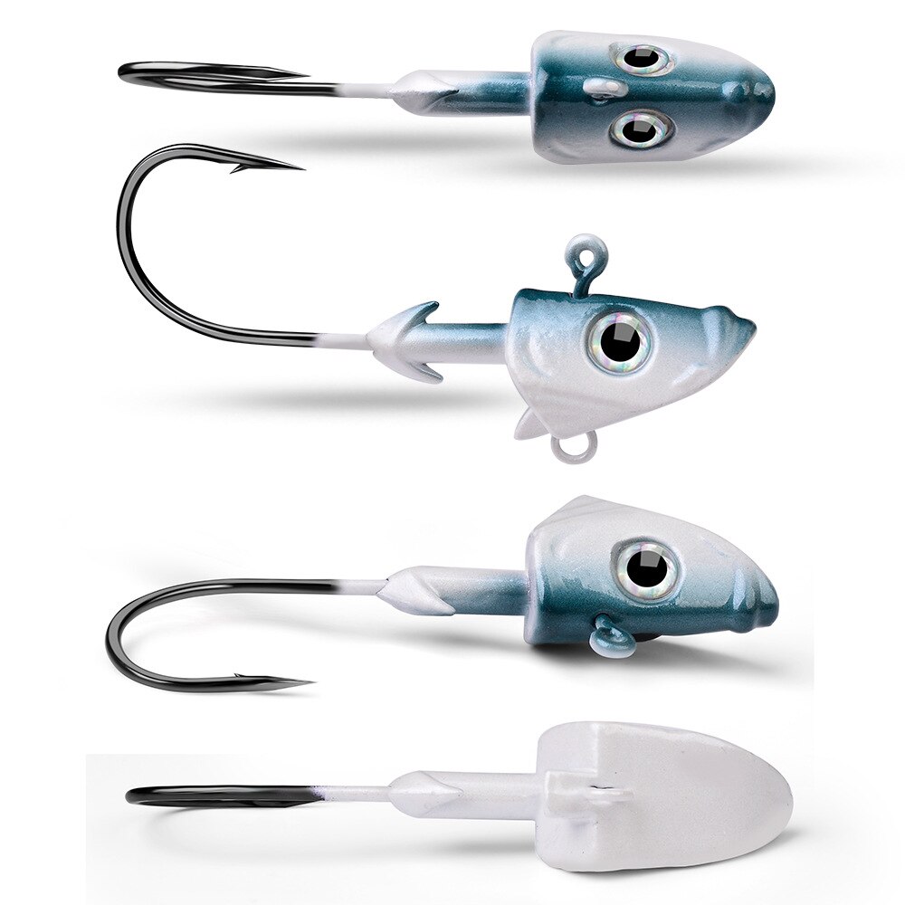 1Pc 22G 33G Vishaken Jig Vis Hoofd Multicolor Vishaken Zachte Aas Worm Weerhaken Visgerei haak Lokken