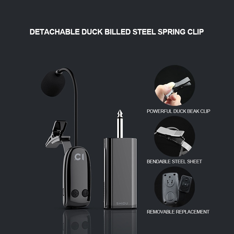 Saxophone Wireless Microphone Orchestra For Musical Instruments Megaphone Voice Amplifier Trumpet Saxe Dynamic Mic