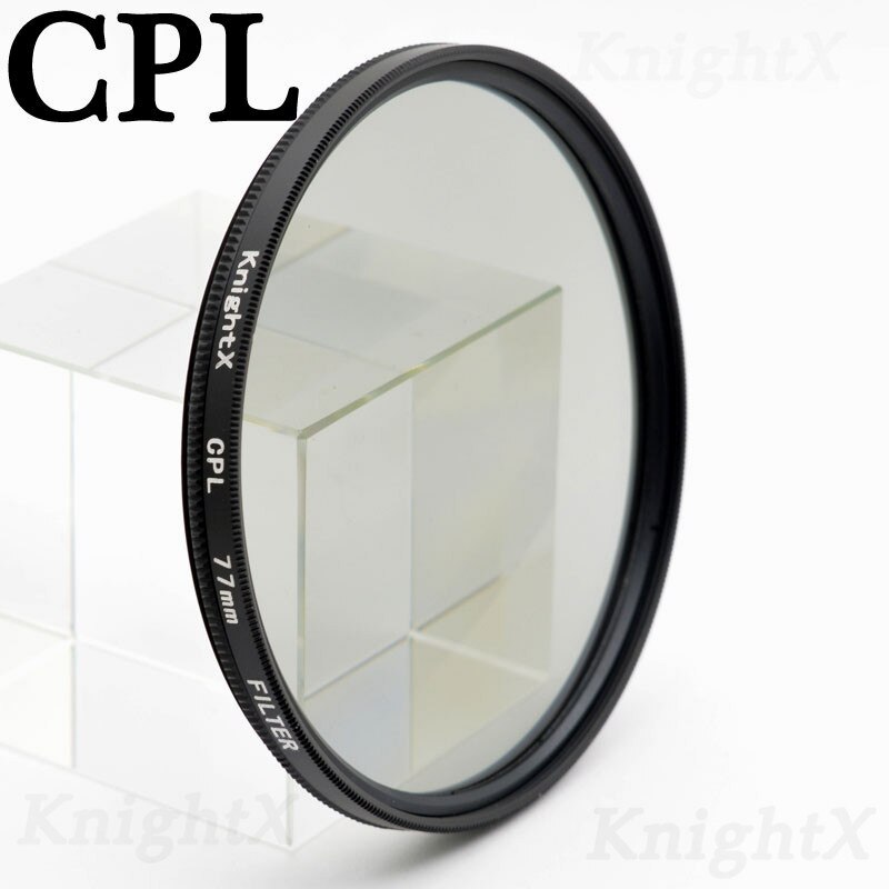 KnightX – polariseur CPL 49 52 55 58 62 67 72 77mm, filtre d&#39;objectif d&#39;appareil photo pour Sony Canon Nikon d5300 600d d3200 52mm 58mm: CPL Filter / 52mm