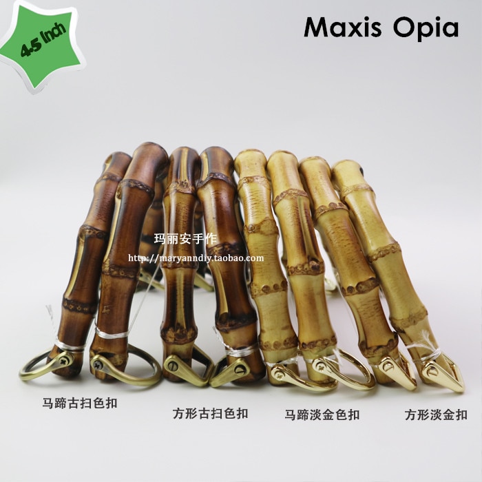 12X9 cm Fünf Paare Bamboo Taschenbügel Tasche Griff bts Sac Bandouliere Femme Bambus Griff DIY Handtaschen Zubehör geldbörse Rahmen