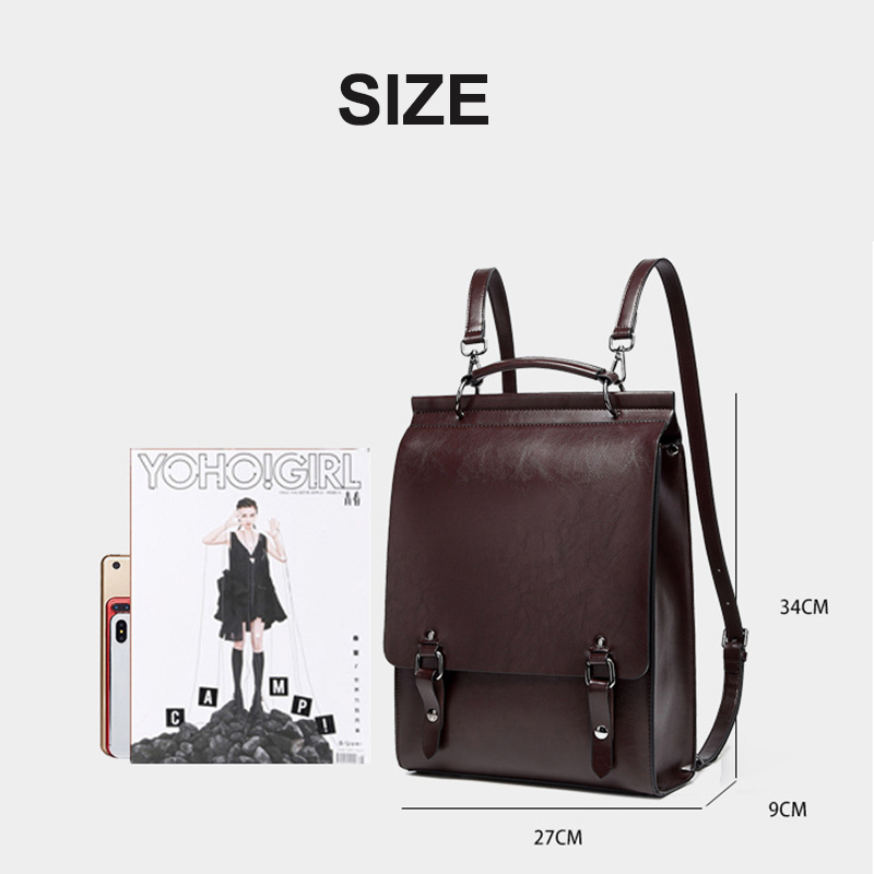 Rindsleder Rucksack Frauen Jahrgang Echtes Leder Schule Tasche England Hochschule Stil Luxus Schulter Tasche Damen Handtaschen