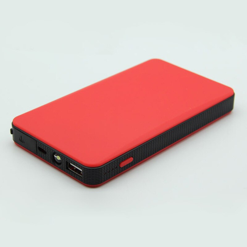 Auto Jump Starter Batterij Power Bank 12V 8000Mah Mini Portable Power Bank Auto Jump Starter Auto Emergency Booster batterij Oplader: Rood