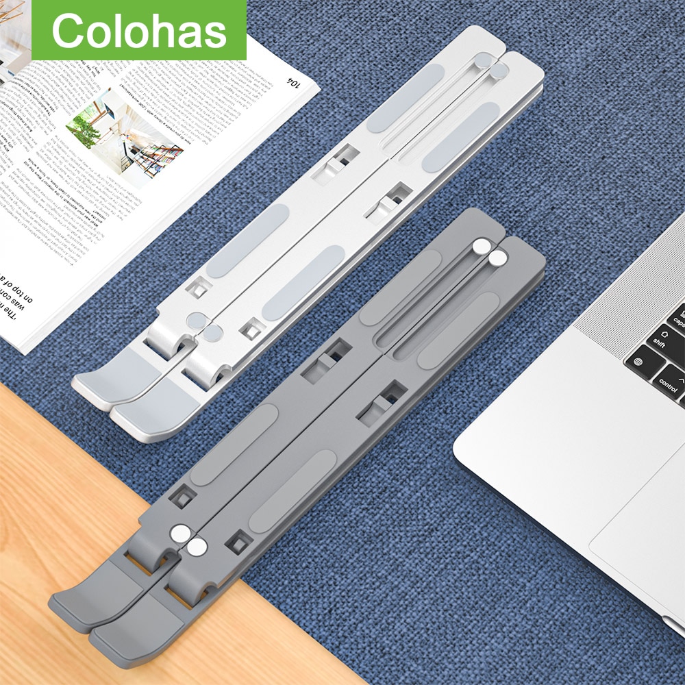 Opvouwbare laptop tafe,Verstelbare Laptop Stand Base Ondersteuning Notebook Houder Voor Macbook Xiaomi Computer Laptop Tafel Draagbare Tablet Stand Voor Laptop