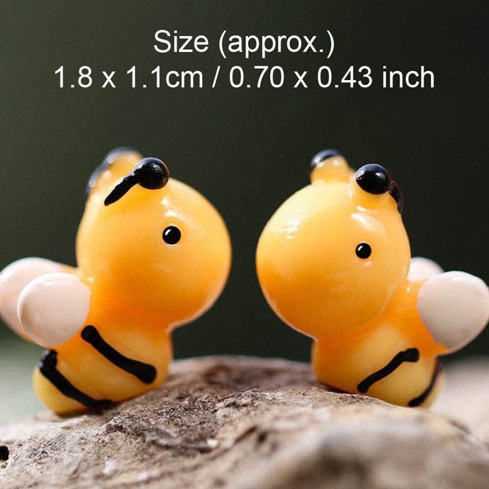6 stuks Leuke Miniatuur Bijen Micro Landschap Ornamenten Decor voor DIY Fairy Garden