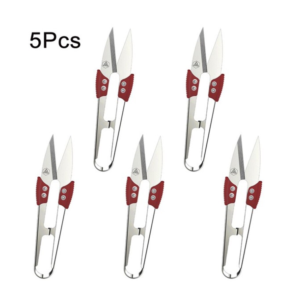 Stainless Steel Yarn Shears Cutting Sewing Scissors Shears Cross Stitch Scissors Embroidery Scissor U Thread Scissors For Fabric: 5 pcs