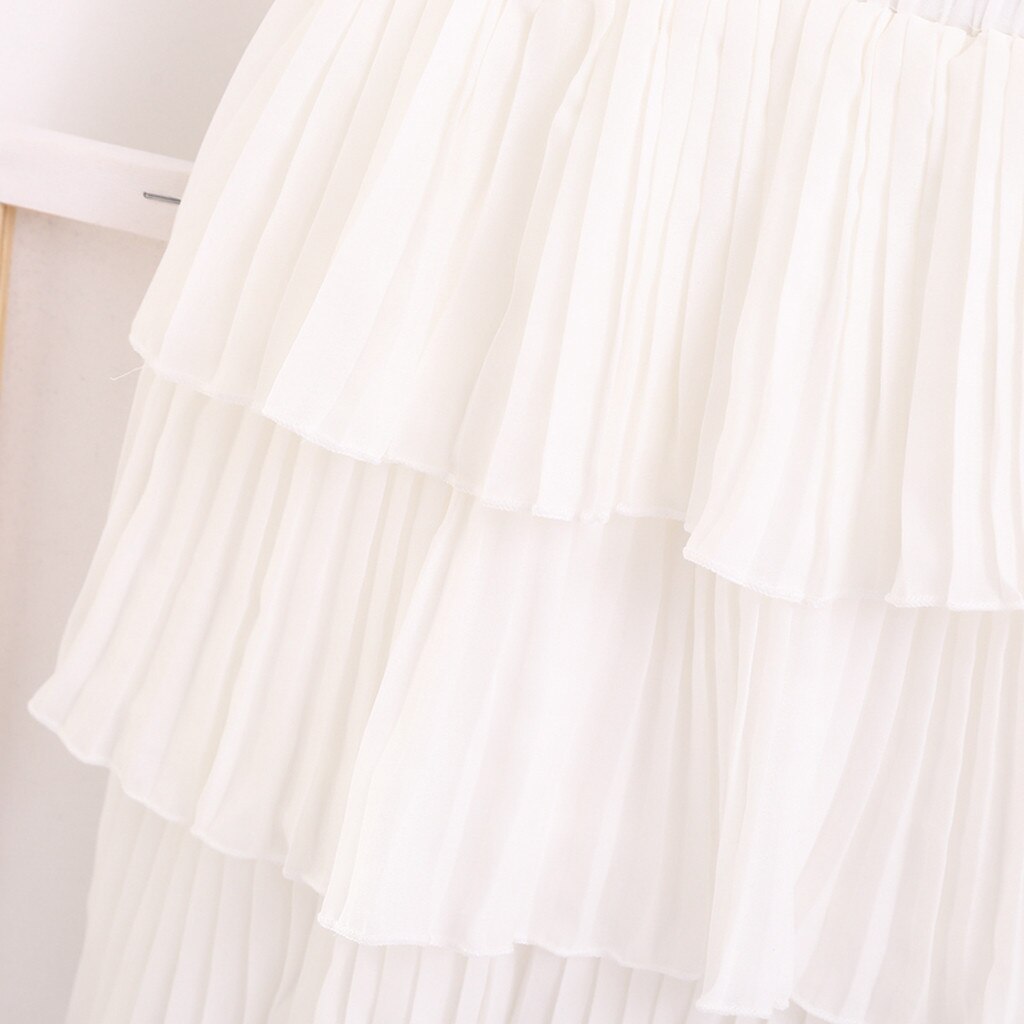 SAGACE Bambini Ragazza Pricess Pannello Esterno Sveglio chiffon Bianco balza Pannello Esterno del bambino Dei Vestiti Della Ragazza per La Primavera proprietà