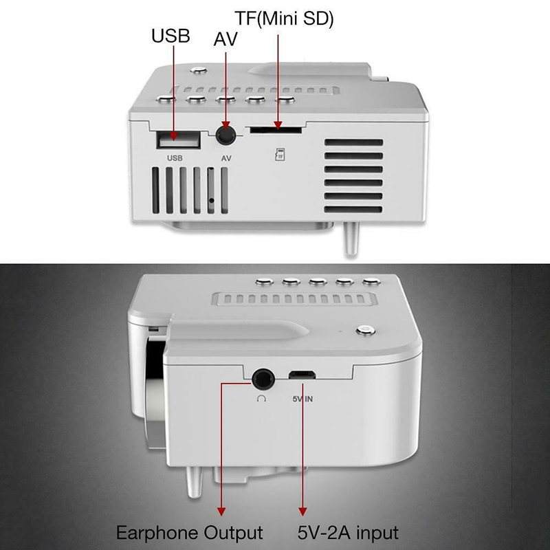 Proiettore a LED 50 lumen HD 1080P Mini proiettore USB compatibile HDMI lettore multimediale proiettori WiFi proiettore per videogiochi per la casa