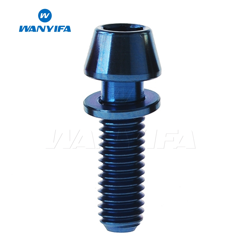 Wanyifa M5 x 16 18 20mm or arc-en-ciel Ti boulons en titane vis avec W0ashers