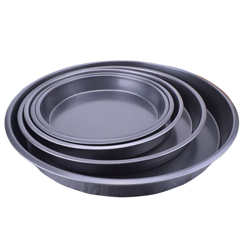 1Pcs Dikke 6/7/8/9/12/13-Inch Carbon Staal Non-stick Pizza schotel Ronde Pizza Plaat Diy Thuis Bakken Lade Bakvorm Oven