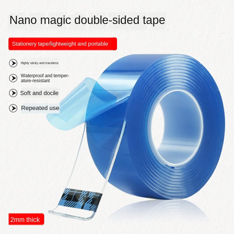 Magic Tape Nano Tape Nanometer Magic Dubbelzijdige Tape Waterdichte Hoge Viscositeit Transparante Universele Dubbelzijdig Tape 1/2/3M