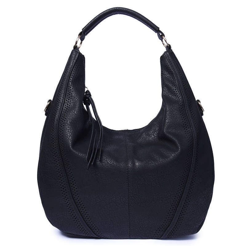 Women Pu Leather Handbags Large Capacity Ladies Shoulder Bag Messenger Bags Casual Female Tote Bag: Black