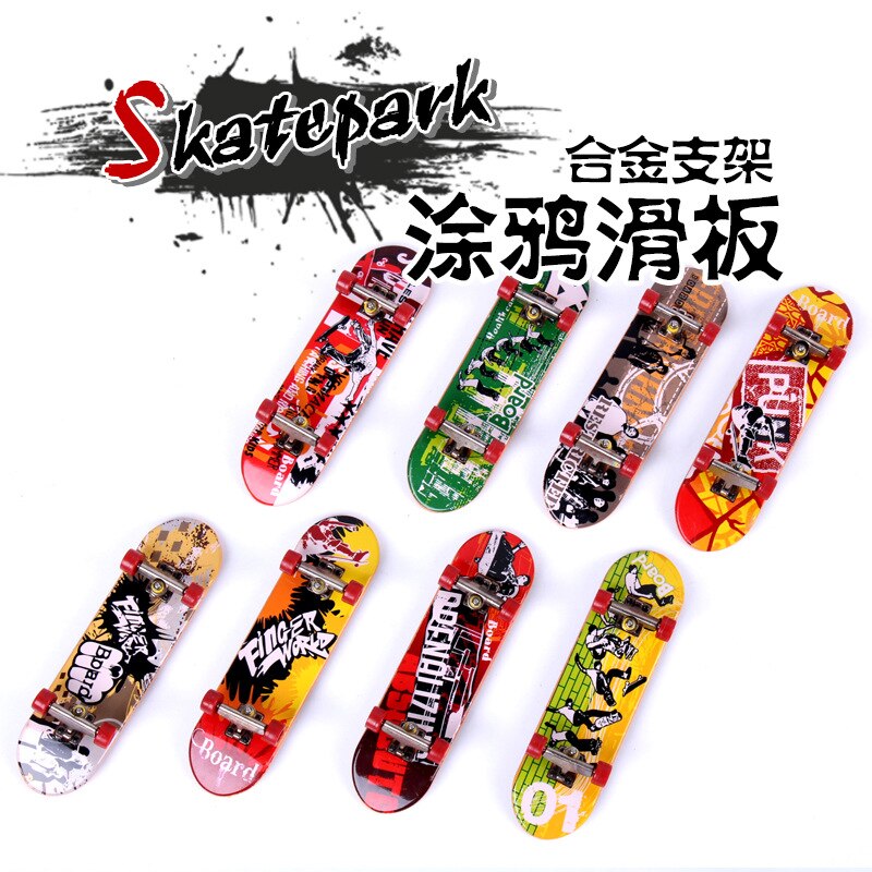 3 Stk/set Legering Beugel Graffiti Matte Boord Vinger Skateboard
