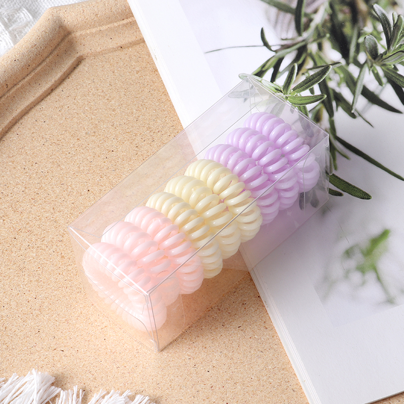 9pcs Elastic Hair Bands Colorful Spiral Hair Ties Telephone Wire Hair Accessories Girls Elastic Hair Bands Headband: style-11