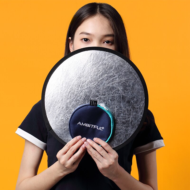 AMBITFUL 2in1 Gold Silver White 30cm Round Outdoor and Indoor Shooting Beautify Reflector