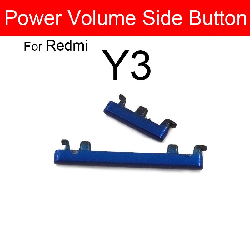 Power On/Off Side Button For Xiaomi Redmi Redmi S2 Y2 Y3 Volume Audio Control Side Key Button Repair Replacement Parts: blue Redmi Y3