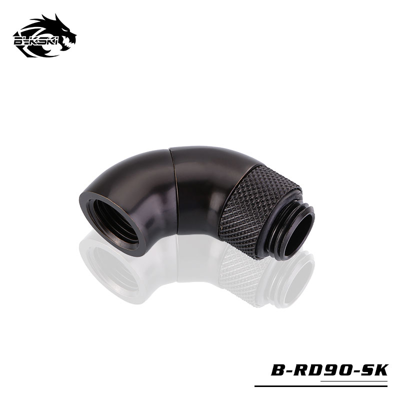 Bykski 90 Degree 2 Section Elbow Rotatable Fitting Connector B-RD90-SK
