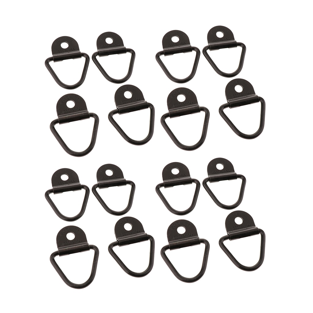 Zware zwarte stalen d-ringbevestiging op ladingbevestigingsanker voor aanhanger