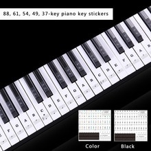 Piano Sticker Transparant Piano Toetsenbord Pvc Sticker 54/6188 Key Piano Stave Elektronische Toetsenbord Note Sticker Voor Witte Toets