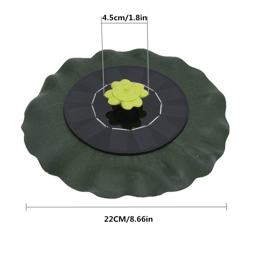 Solar Powered Water Fountain Simulate Lotus Leaf Solar Fountain Flower Nozzles For Bird Bath Pond Pool Fish Bowl Aquarium Garden