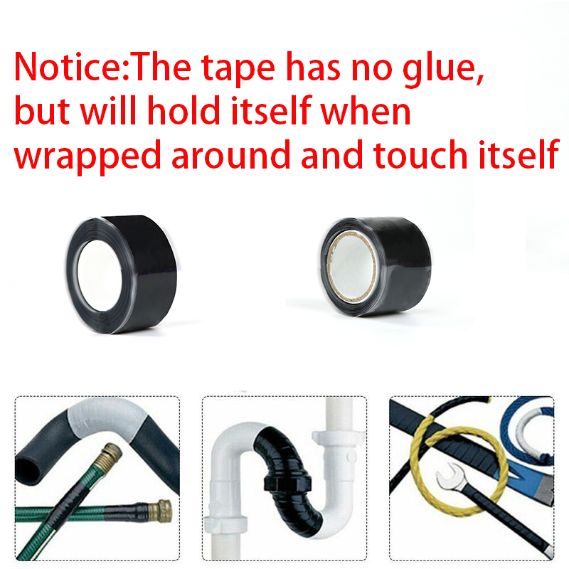 Nastro impermeabile autoadesivo nero Cinta impermeabile Sellante Nastro sigillante impermeabile per riparazione con arresto d'acqua