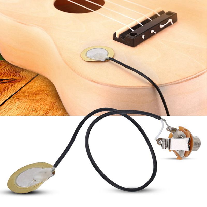 1 Set Akoestische Gitaar Pickup Piezo Transducer &amp; 1 Set Akoestische Gitaar Transducer Pre-Wired Versterker Piezo Jack Pickup