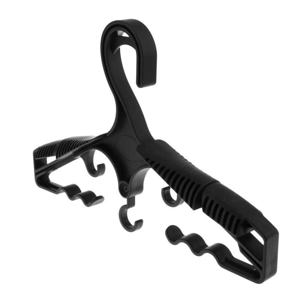 Cabide de roupa de mergulho, suporte de armazenamento para esportes subaquáticos, roupas esportivas, acessórios com tubo de respiração: black-Hanger-01