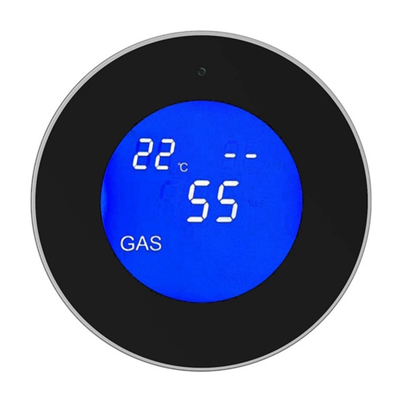 Tuya App Controle Wifi Smart Natuurlijke Gas Alarm Sensor Met Temperatuur Functie Brandbaar Gas Lek Detector Eu Plug