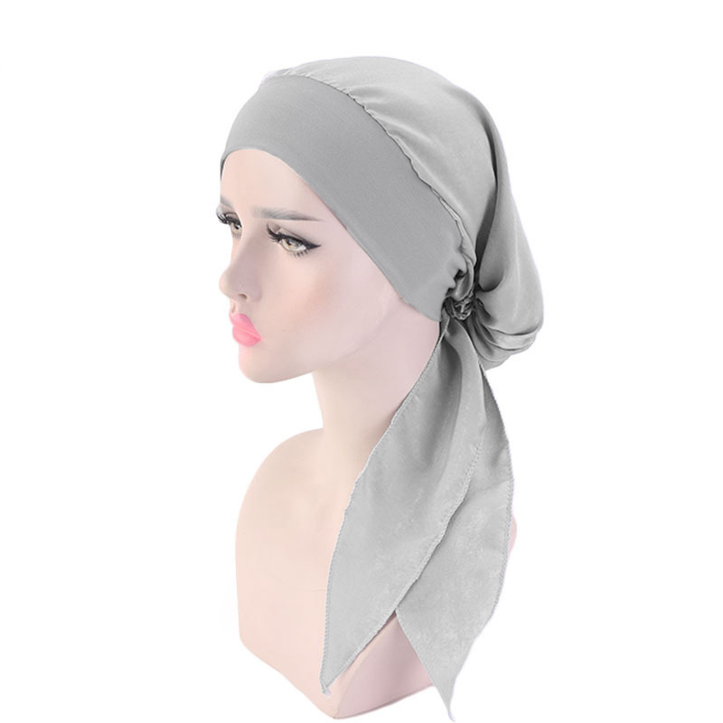 Vrouwen Kanker Hoofddoek Chemo Haaruitval Hoed Tulband Voorgebonden Hoofddeksels Bandana Nieuw: Roze