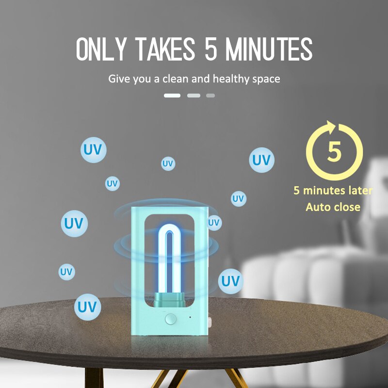 5V capteur de corps intelligent lampe UV 5 Minutes rapide tuer les bactéries automatiquement la stérilisation par Induction élimine le déodorant des acariens