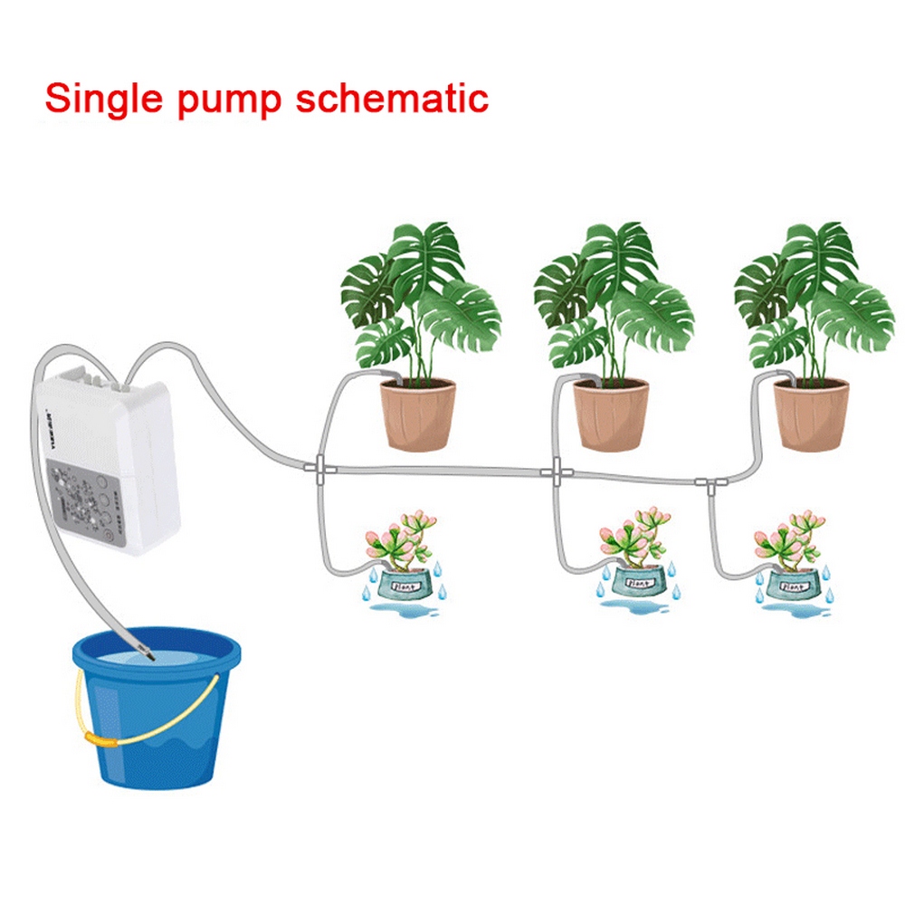 Intelligent automatisk vandingsenhed wifi pumpe solenergi opladning potteplante drypvanding vandpumpe timer system