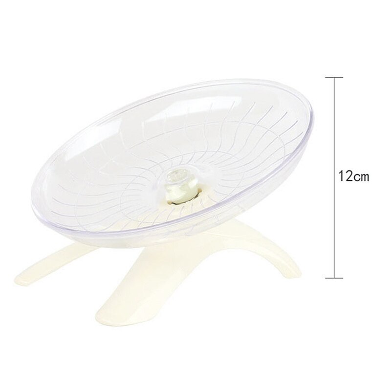 Disco volante silenzioso per criceto con ruota per esercizi silenziosi per criceti gerbilli topi riccio e altri piccoli animali domestici criceto disco da corsa: white