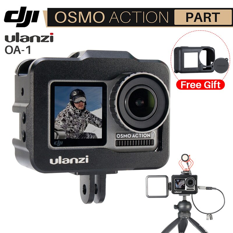 Ulanzi OA-1 Vlogging Metalen Kooi Case Voor Dji Osmo Action Vlog Case Met Koud Schoen Voor Microfoon Tafel Statief